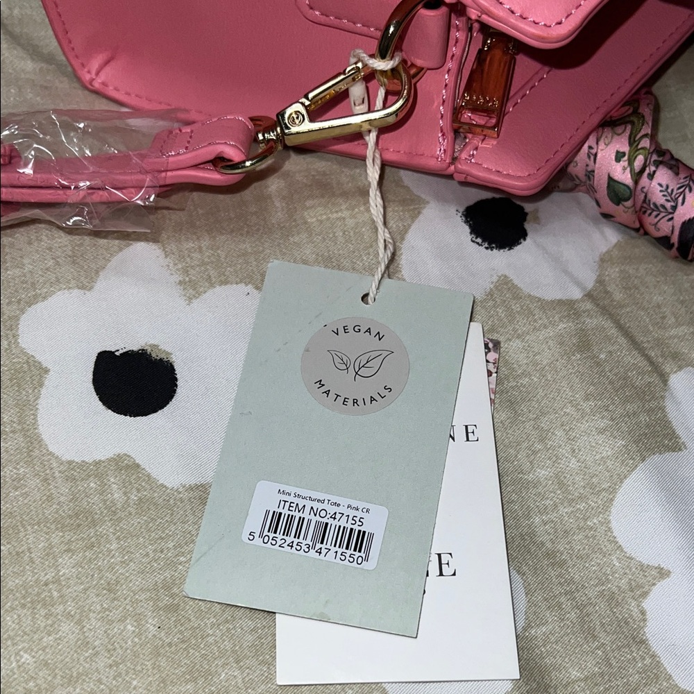 Fable England Mini Pink Handbag with Scarf - Picture 10 of 15